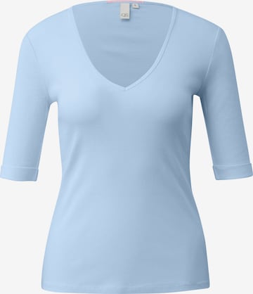 T-shirt QS en bleu : devant