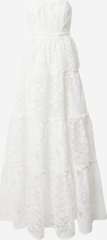 True Decadence Evening Dress in White: front