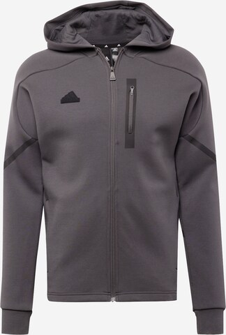 ADIDAS SPORTSWEAR Sportsweatjacke 'Designed For Gameday ' in Grau: predná strana