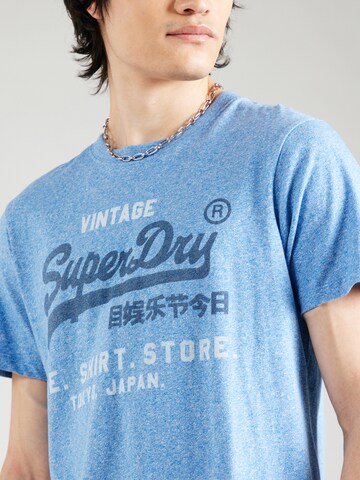 T-Shirt 'Classic' Superdry en bleu
