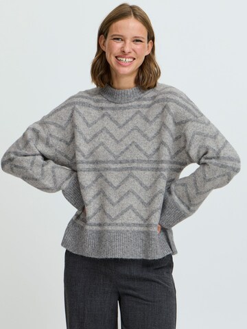 b.young - Pullover 'Omea' em cinzento: frente