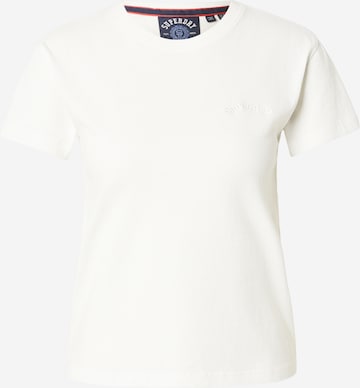 T-shirt 'ESSENTIAL' Superdry & Co en blanc : devant