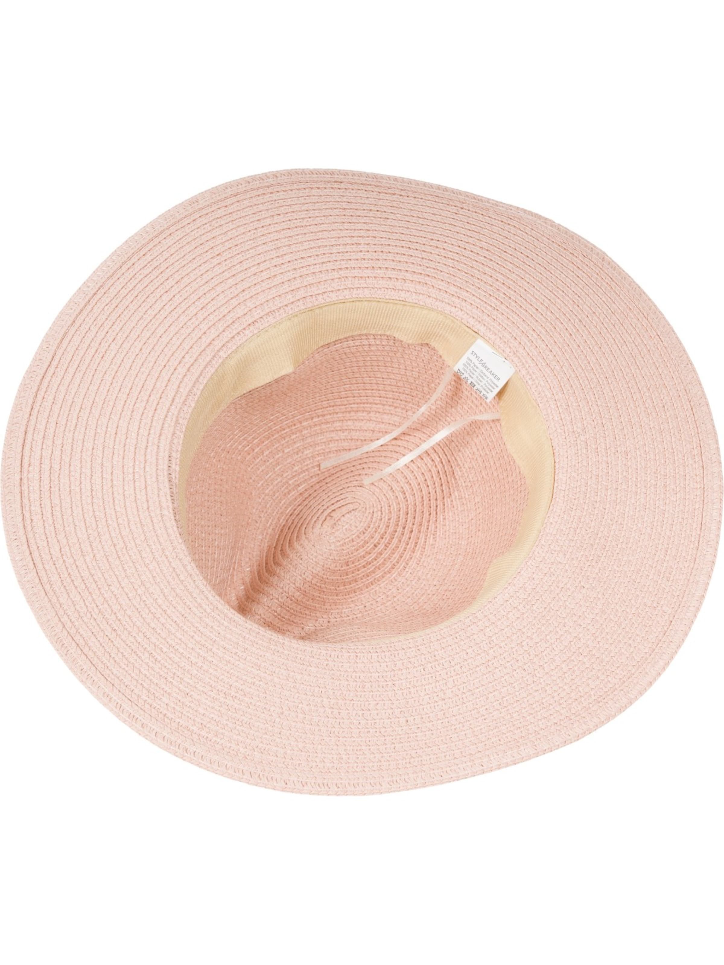 styleBREAKER Hut 'Panama Strohhut Hutband Azteken Muster'‌‌‌‌‌ in Pink