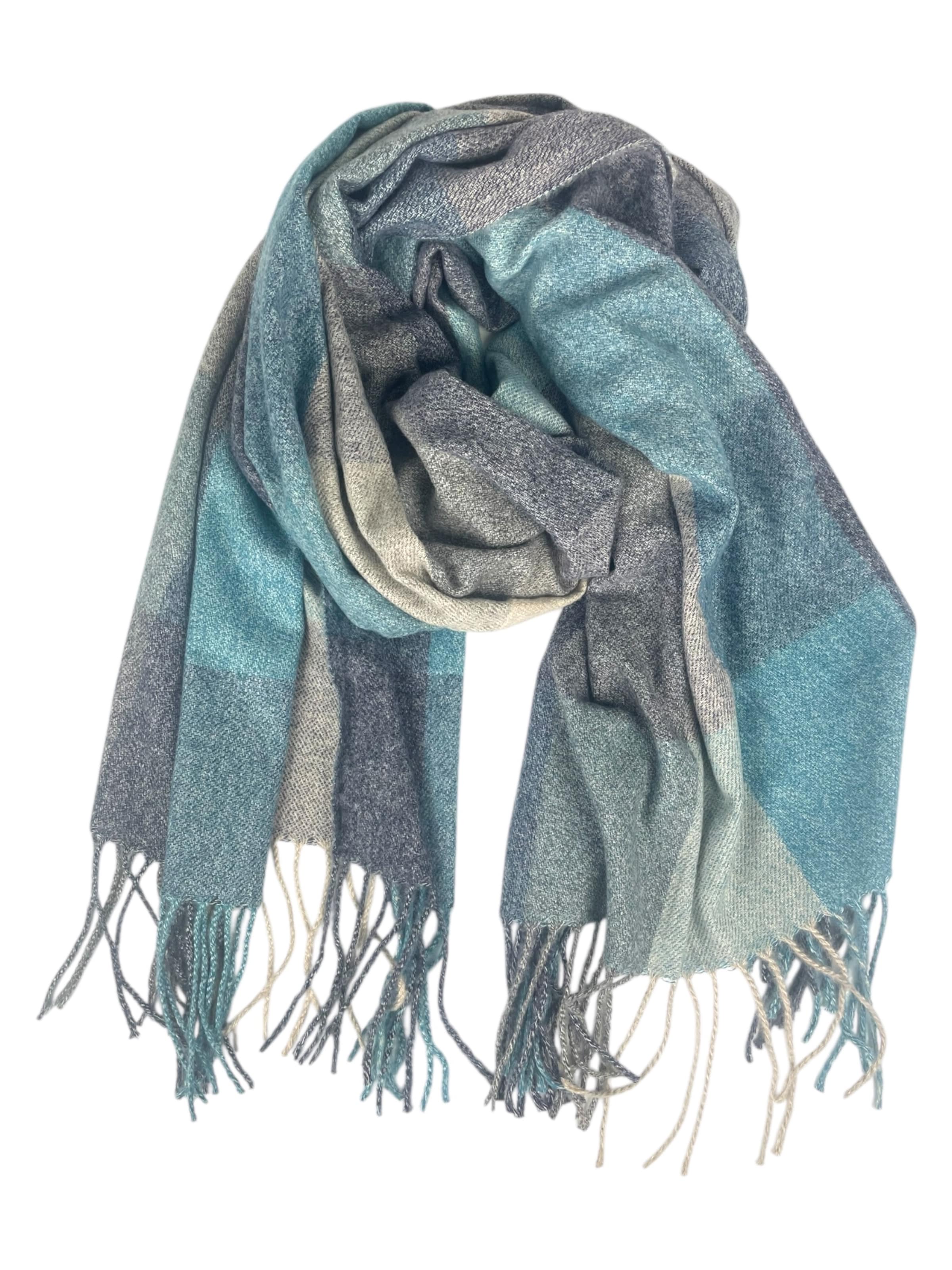 Kumixi Oversized Scarf in Blue: front