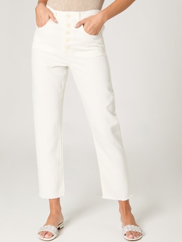 Jeans 'Mieke' di Guido Maria Kretschmer Collection in bianco: frontale
