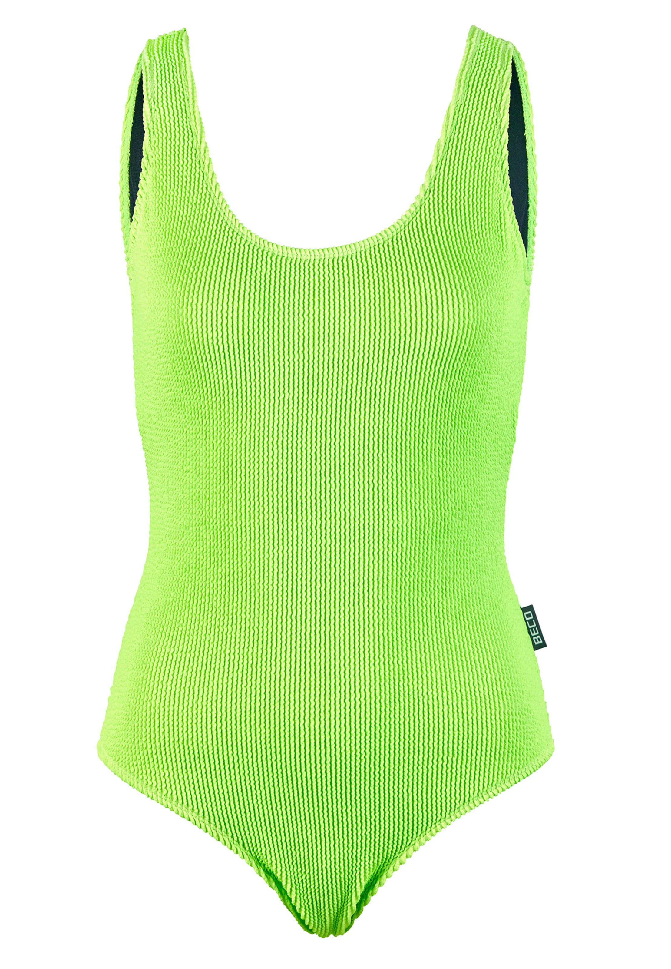 BECO the world of aquasports Bustier Badpak 'Crinkle Classic' in Groen: voorkant