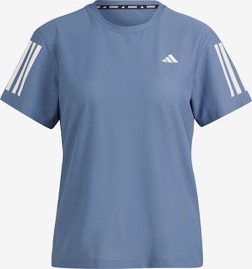 ADIDAS PERFORMANCE - Camisa funcionais 'Own The Run' em azul: frente