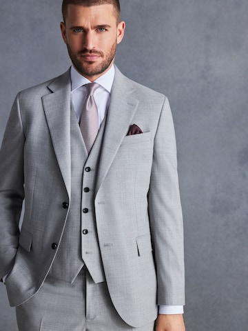 Next Slim fit Business-colbert 'Signature Tollegno' in Grijs: voorkant