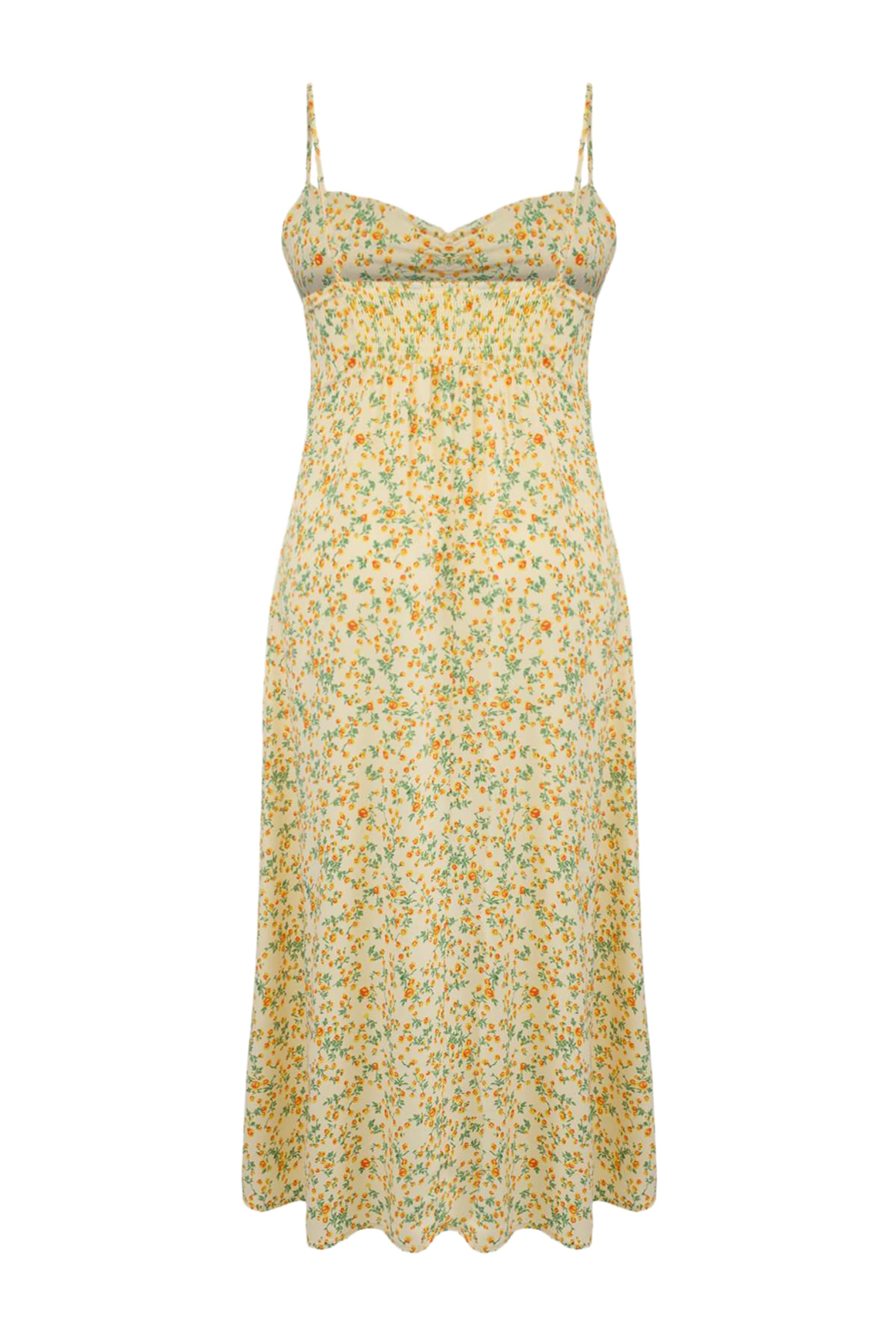 Robe d’été Trendyol Curve en jaune : devant