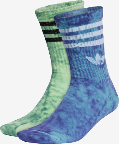 ADIDAS ORIGINALS Socken 'TIE DYE' in blau / hellgrün / schwarz / weiß, Produktansicht