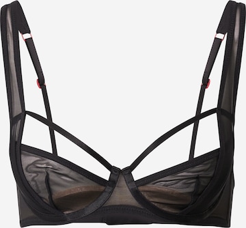 Scandale éco-lingerie Balconette Bra in Black: front