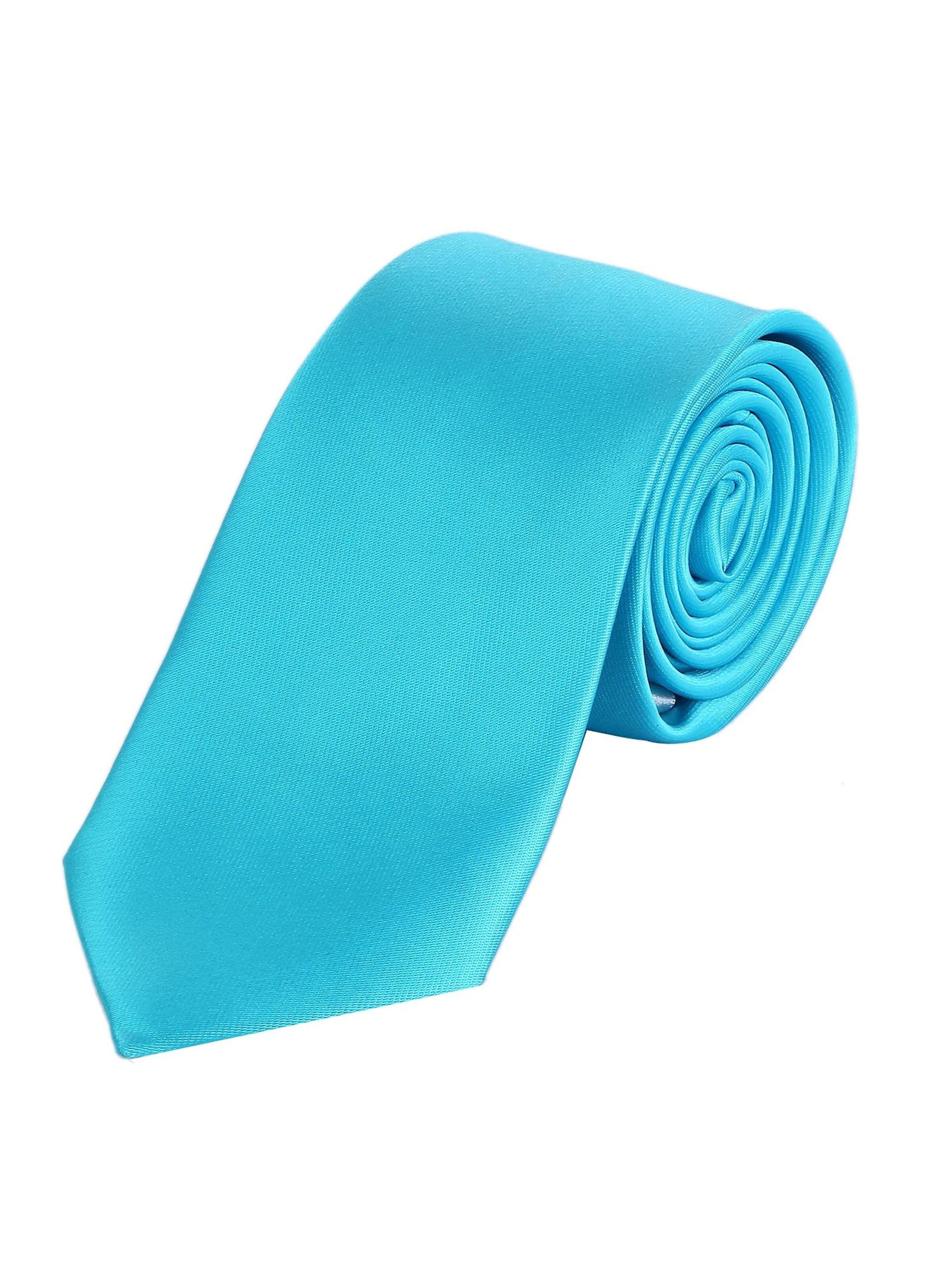 DonDon Tie 'DonDon Herren Krawatte 7 cm klassische handgefertigte Business Krawatte - Blau' in One size in Turquoise, Item view