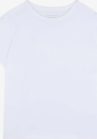Scalpers Majica 'Pleats' | bela barva: sprednja stran