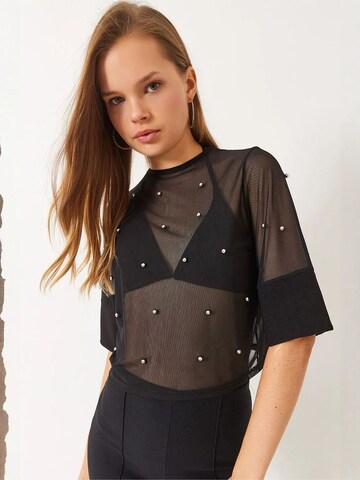 Bianco Lucci Bluse in Schwarz