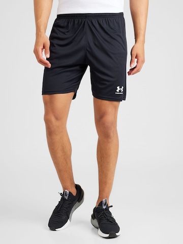 UNDER ARMOUR Normální Sportovní kalhoty 'Challenger' – černá: přední strana