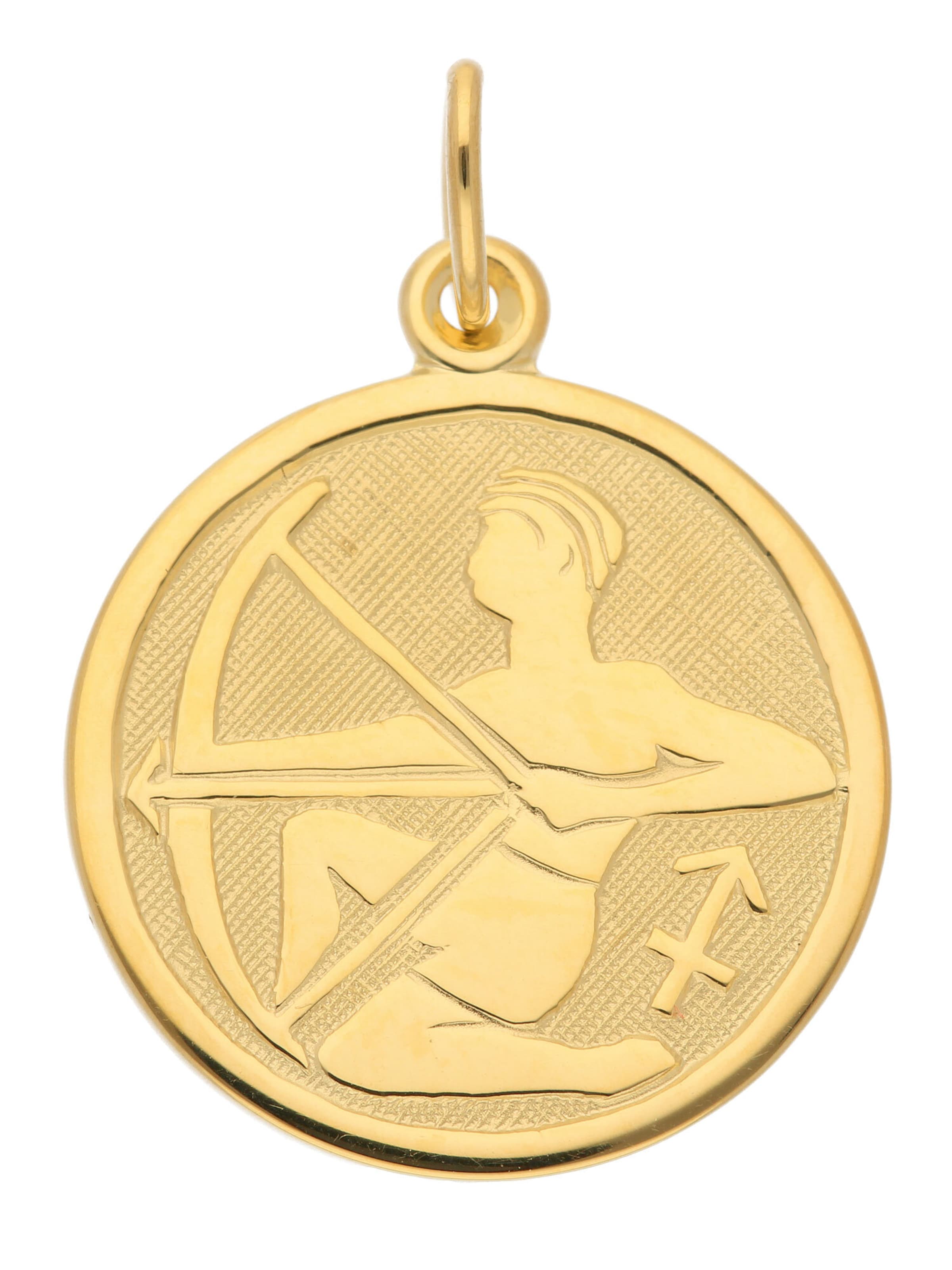 Adelia´s Pendant 'Schütze' in Gold: front