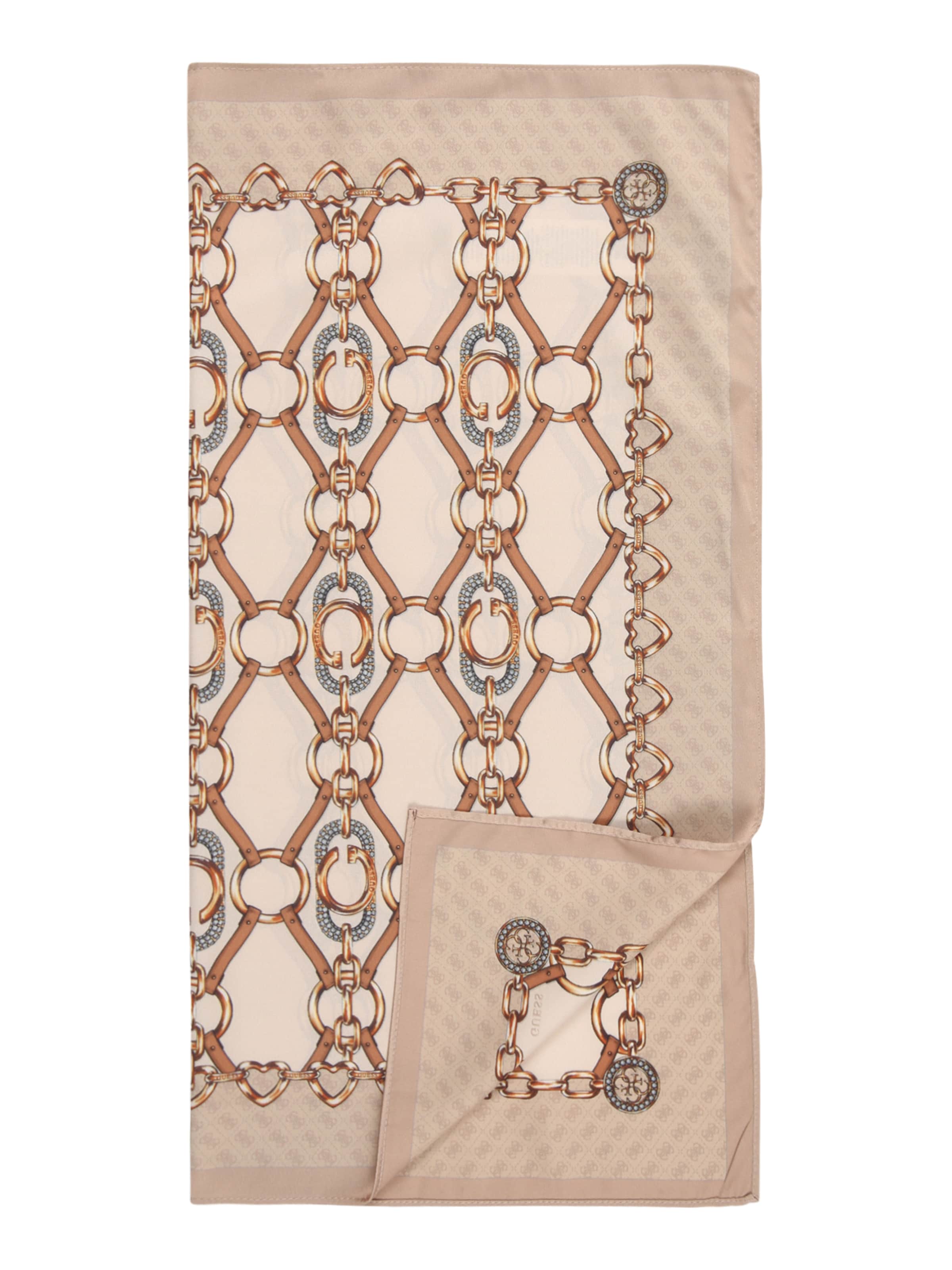 GUESS Tuch 'PRINTED KEFIAH 53x53' in beige / ecru / pueblo / grau, Produktansicht