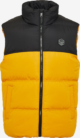 Threadbare Vest 'Gilet Lethame' in Yellow: front
