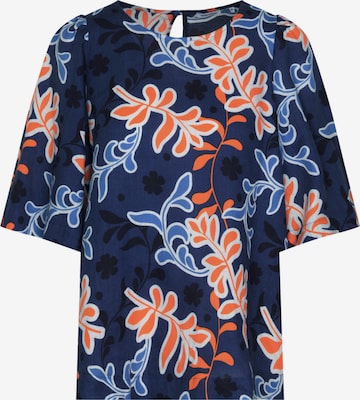 SEIDENSTICKER Blouse 'Schwarze Rose' in Blauw: voorkant