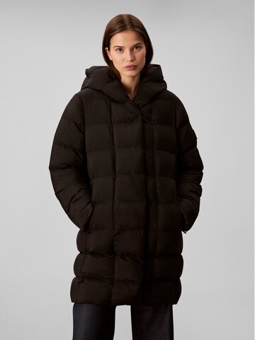 Calvin Klein Wintermantel 'SHINE' in Zwart: voorkant
