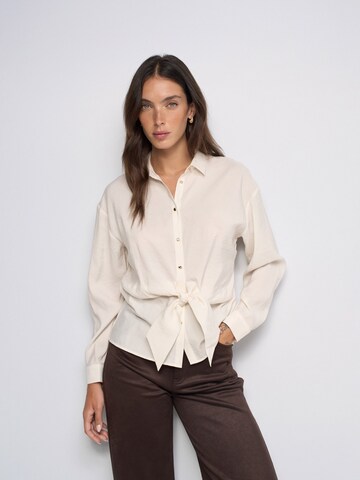 Chemisier Salsa Jeans en blanc : devant
