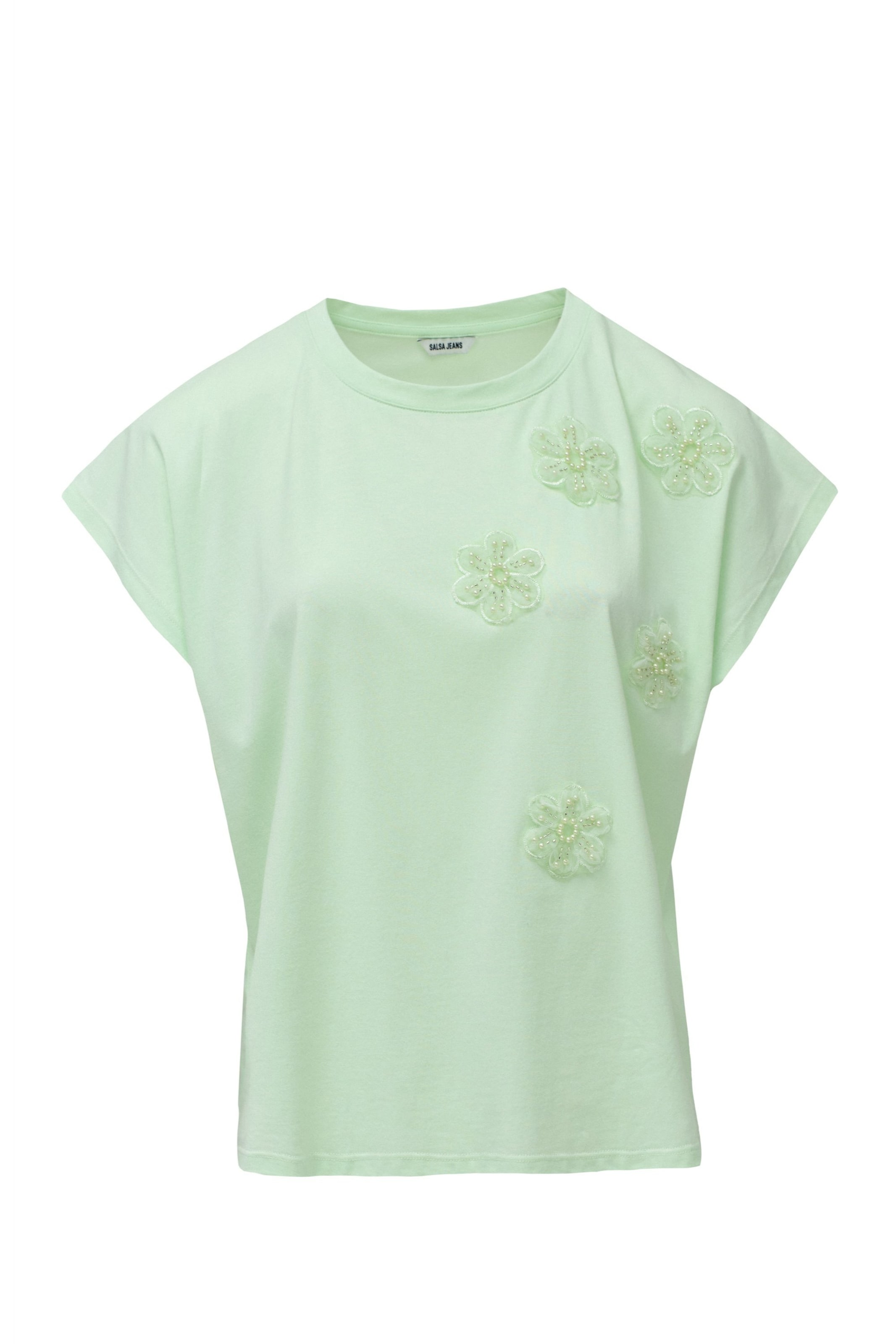 Salsa Jeans Shirt in Groen: voorkant