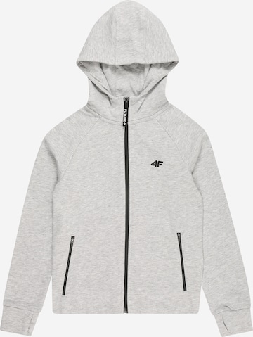 4F Sportief sweatvest in Grijs: voorkant