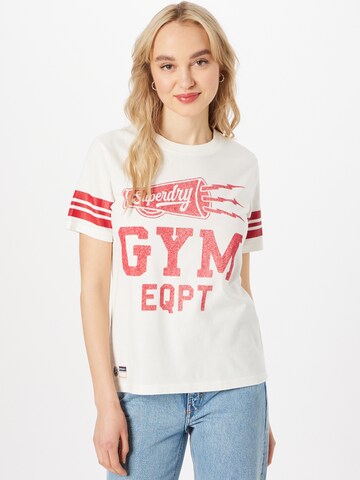 SuperdryMajica 'Vintage Athletic' - bijela boja: prednji dio