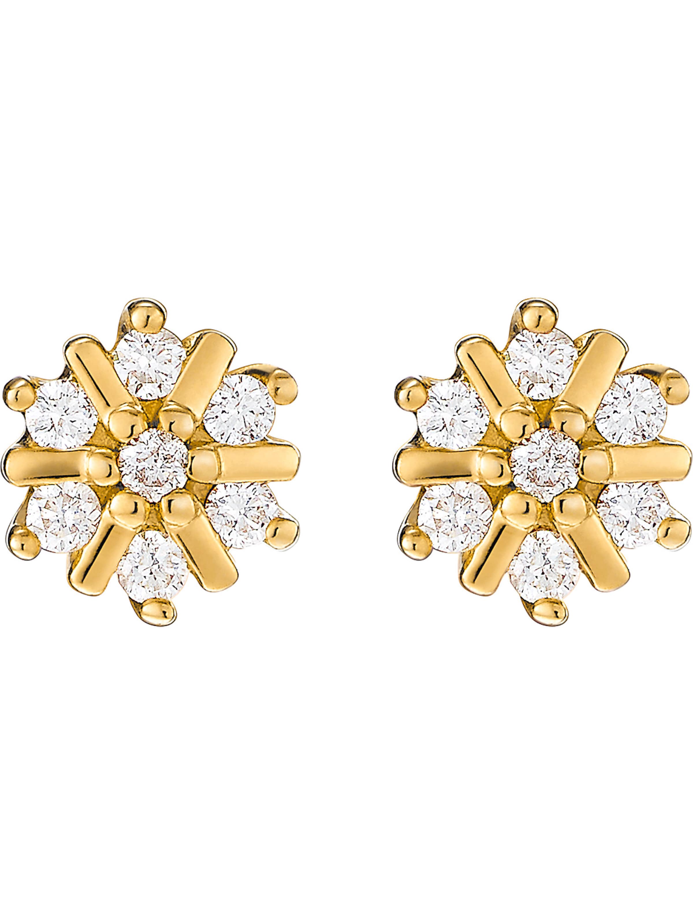 CHRIST Ohrstecker in Gelb: Vorderseite