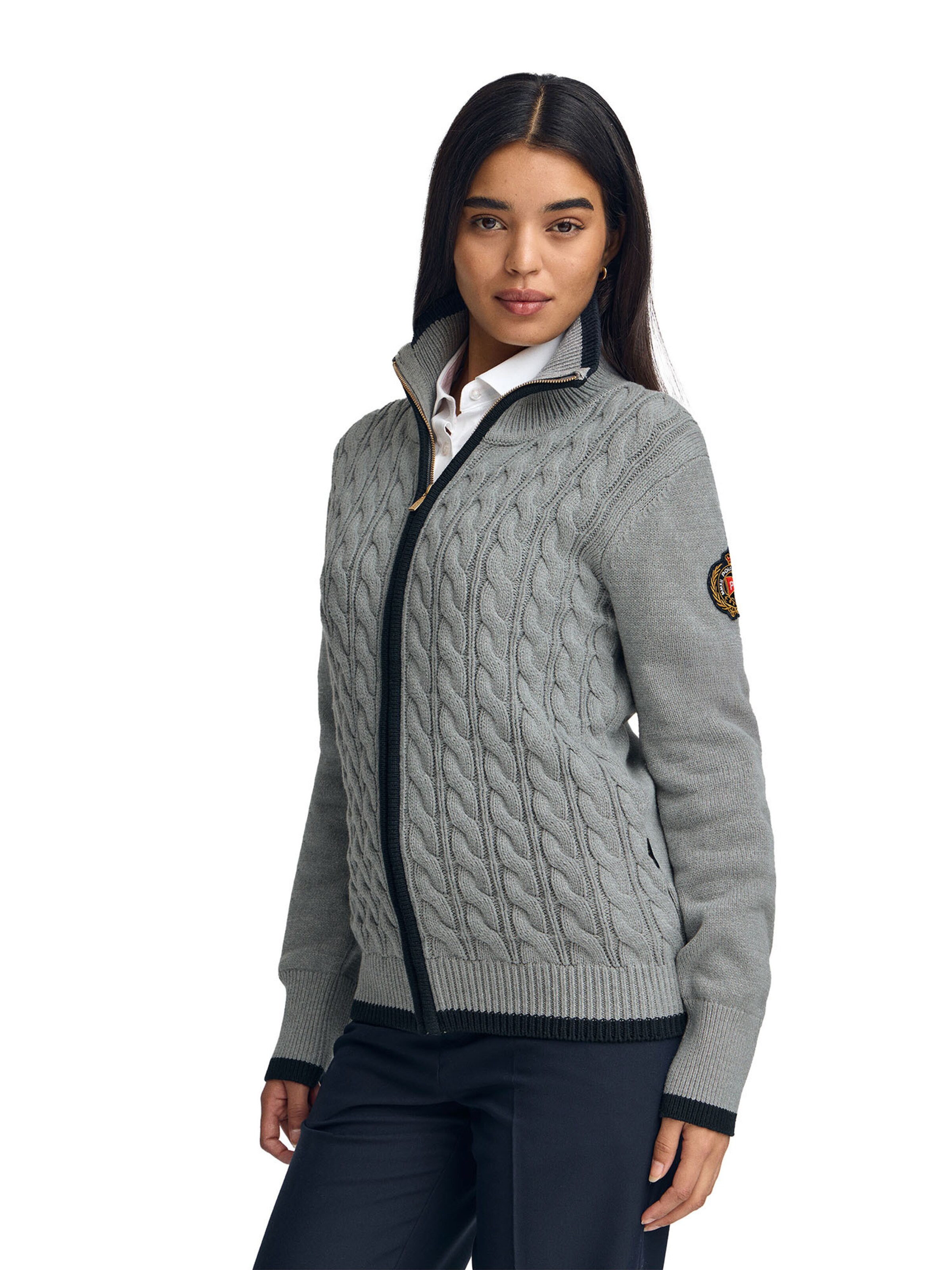 Polo Club Strickjacke in Grau: Vorderseite