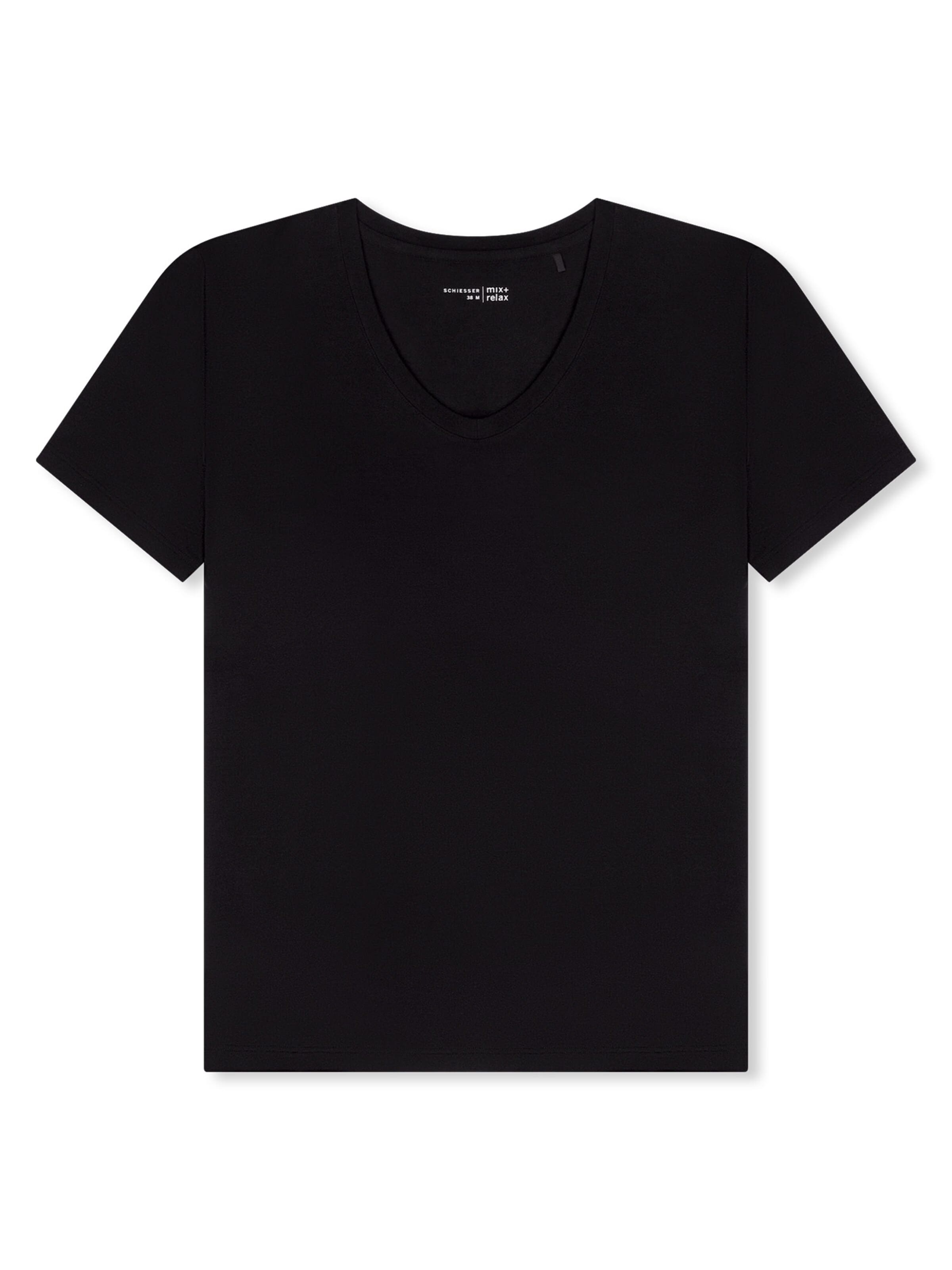 SCHIESSER Schlafshirt 'Mix & Relax'‌‌‌‌‌‌‌‌ in S in schwarz, Produktansicht