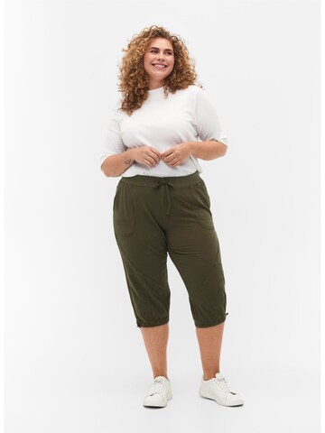 Zizzi - Loosefit Pantalón 'Jeasy' en verde