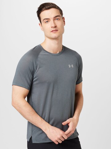 UNDER ARMOUR - Camiseta funcional 'Streaker' en gris: frente