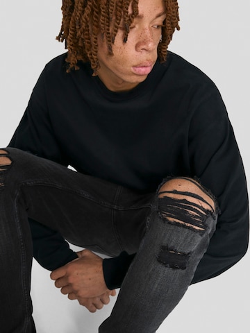 Bershka Skinny Farmer - fekete