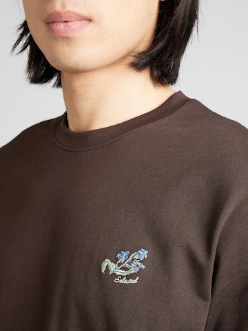 SELECTED HOMME T-Shirt 'GARLAND' in Braun