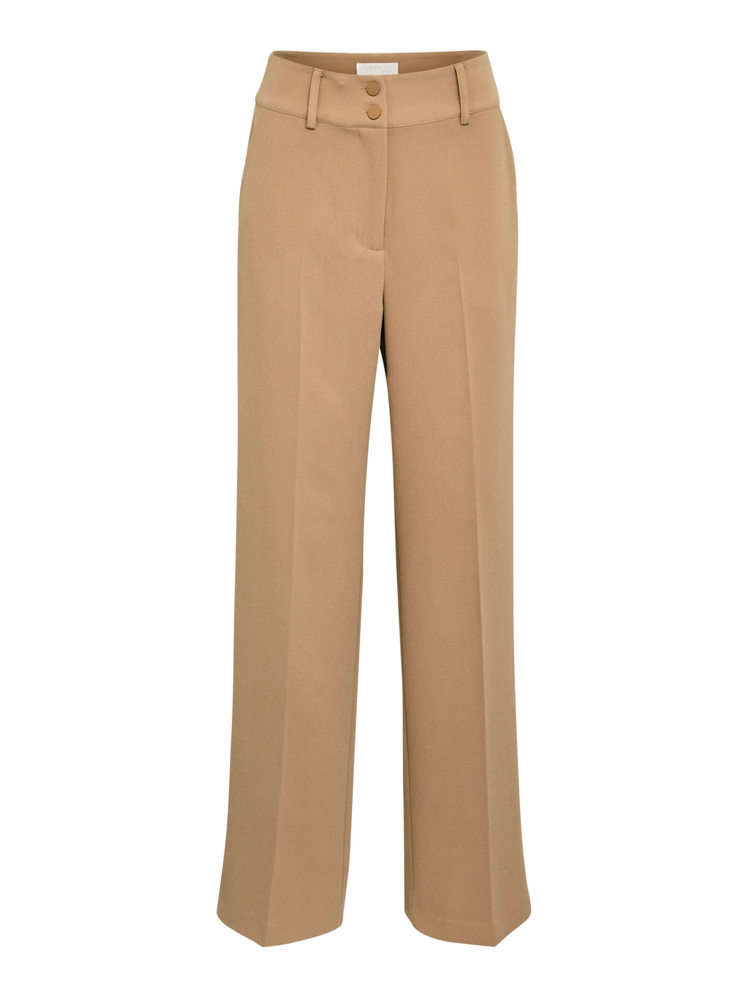 minus Szeroka nogawka Spodnie w kant 'New Ilsa' w kolorze brązowy: przód