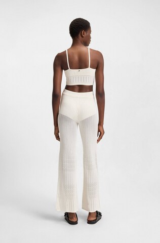 BOSS Regular Strickhose 'Folie' in Weiß