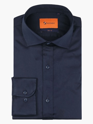 Coupe slim Chemise Suitable en bleu : devant