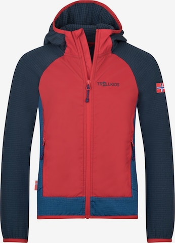 TROLLKIDS Fleece Jacket in Red: front