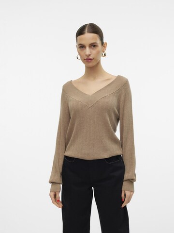 VERO MODA Trui 'VMNewlexsun' in Bruin: voorkant