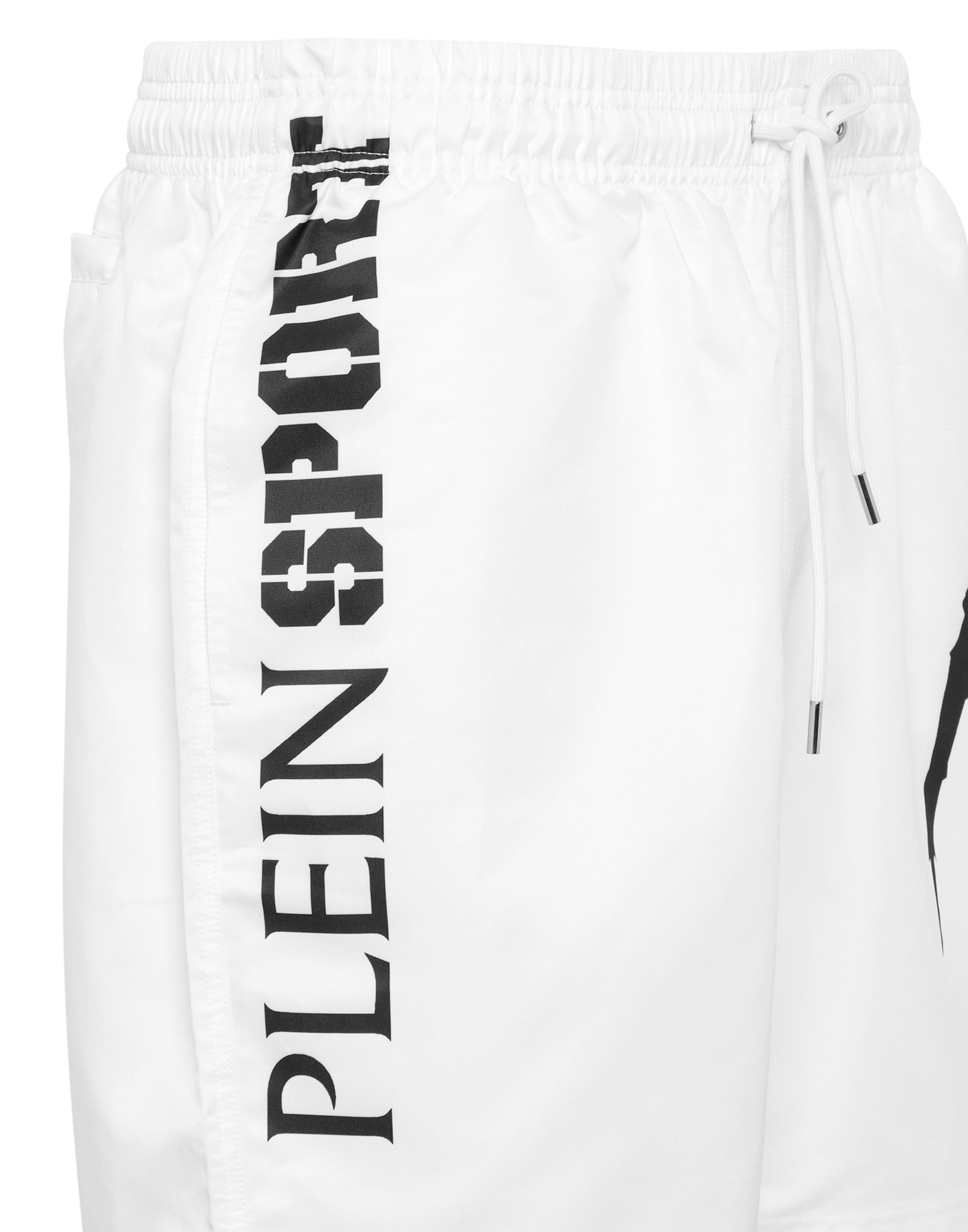 Loosefit Pantaloncini da bagno 'Scratch' di Plein Sport in bianco
