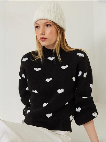 Pull-over Bianco Lucci en noir : devant