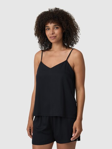 Les Lunes Pajama in Black: front