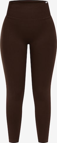 Pantalon de sport Smilodox en marron : devant