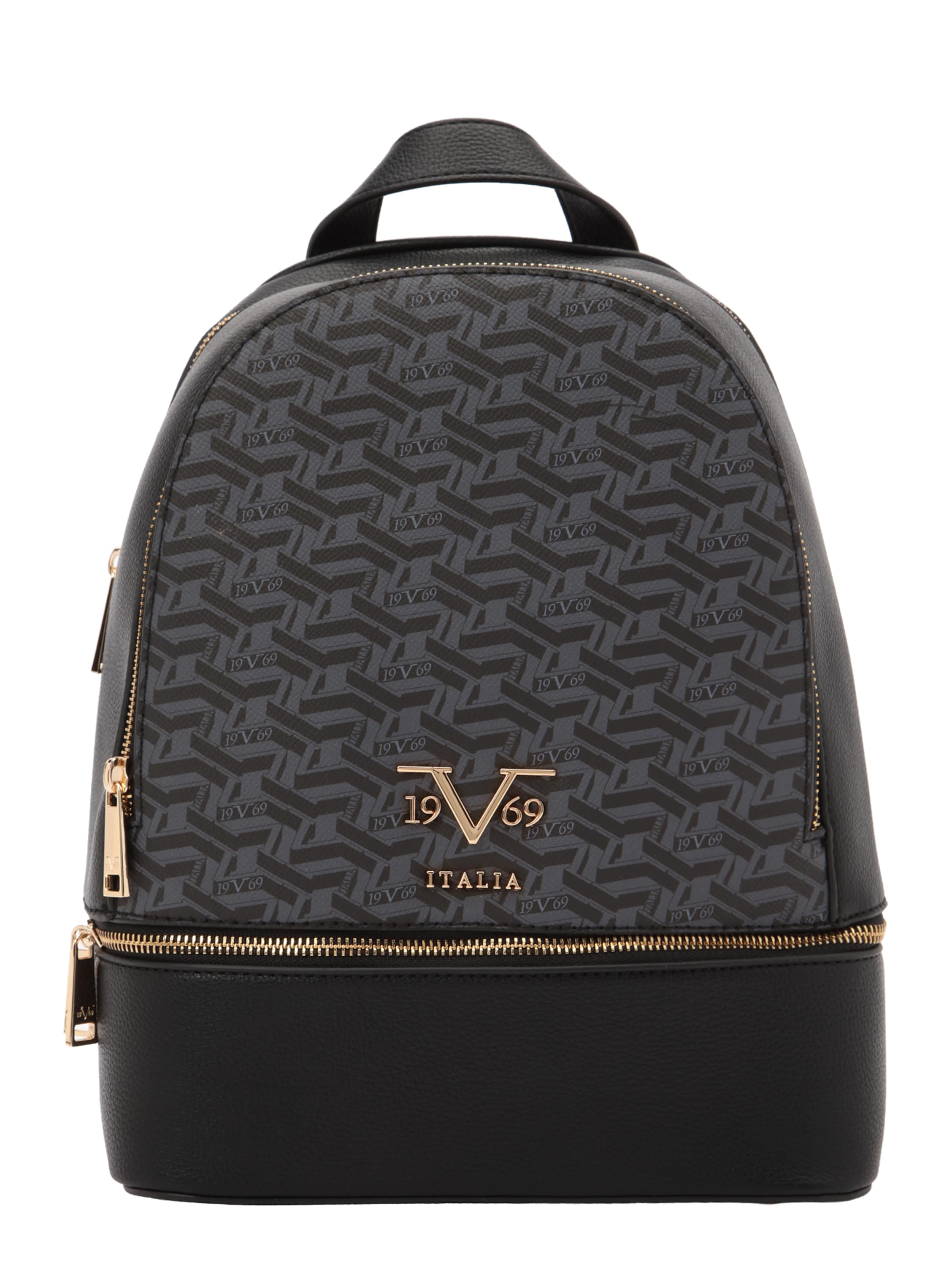 19V69 ITALIA Rucksack 'Robi AOP' in Grau: Vorderseite