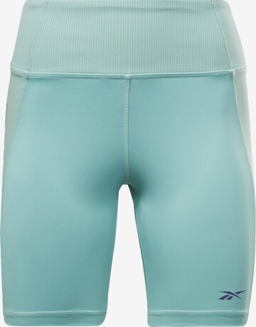 Reebok Skinny Workout Pants 'Les Mills' in Blue: front