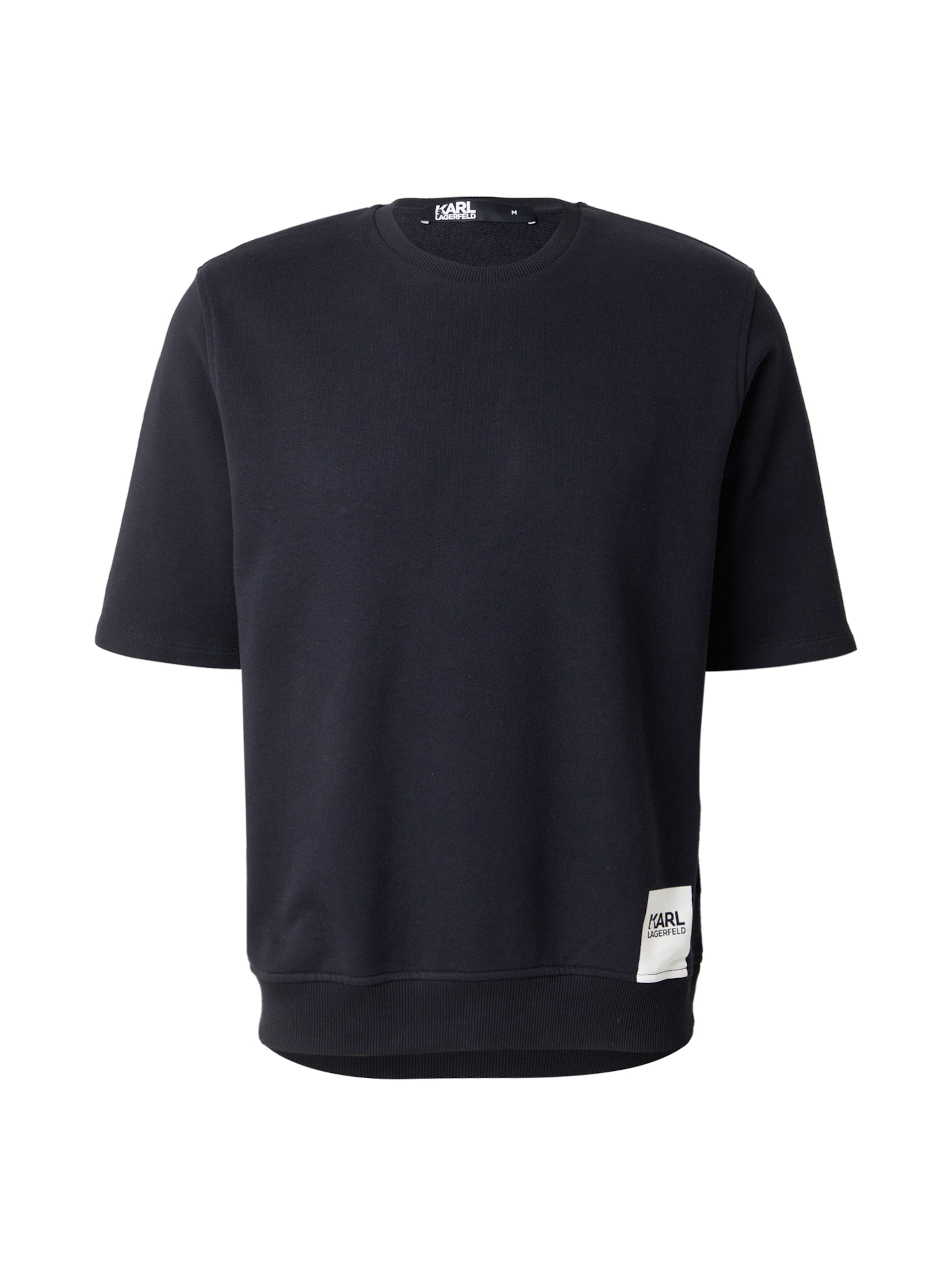 Bluză de molton de la Karl Lagerfeld pe albastru: față