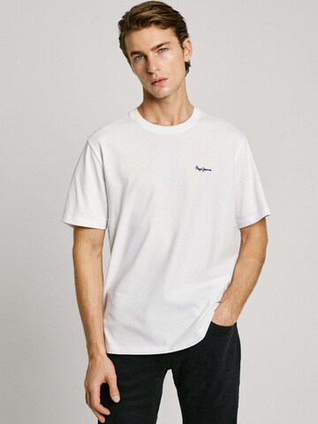 Pepe Jeans Paita 'Contrast Connor' värissä valkoinen: etupuoli