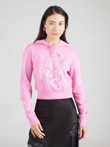 Sweat-shirt Versace Jeans Couture en rose : devant