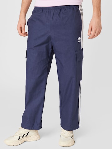 Largi Pantaloni cu buzunare de la ADIDAS ORIGINALS pe albastru: față